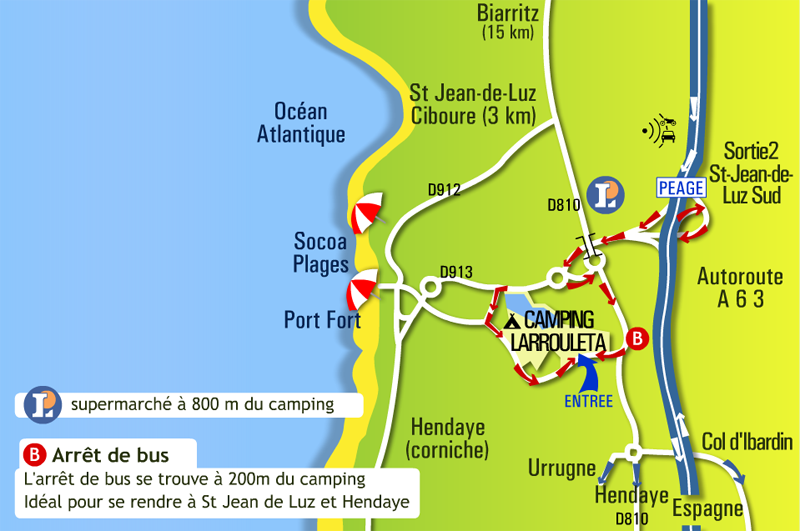 plan d'accès au camping